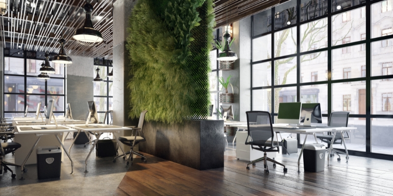 imagen como se decora una oficina con plantas blog dos